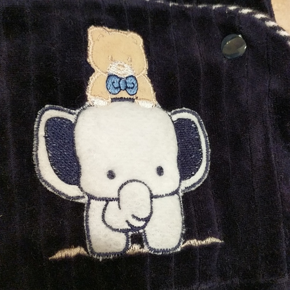 Creme de la creme softest blue baby boy overalls